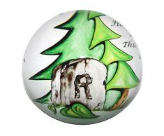 GlasXpert Briefbeschwerer Paperweight Glaskugel Rennsteig, Glas, Mehrfarbig, 8 x 8 x 4 cm