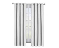 Royal Bettwäsche AVA Vorhängen, Top Tülle Blackout, Triple Weave Fenster Vorhang, verdunkelnd, Paar/Set von 2 heraklithplatten, 54 W Zoll je, von AVA 108 WX108 L Pair Grayish-White