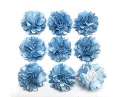 PepperLonely Spitzenblumen, Pfingstrose, 5 cm, 10 Stück 13#. Light Blue