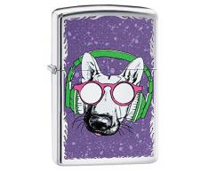 Zippo Feuerzeug, Messing, Chrom, 5.5 x 3.5 x 1 cm