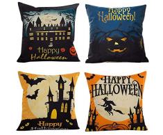 Foozoup Dekorativer Überwurf-Kissenbezug, Vintage, Baumwollleinen, Heimdekoration, Couch Sofa, 45,7 x 45,7 cm Art Deco 18 * 18in Bat