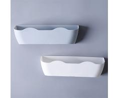 Yocice Schuhregal, Wandmontage, 4 Stück, mit 12 Klebestreifen, Kunststoff-Schuh-Halter, Aufbewahrung, Organizer, Tür-Schuhbügel Weiß - Sm02 (4 Stück)