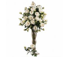 Nearly Natural Fast Natur 2126-wh 97,8 cm Pfingstrose mit Blättern Stiel (weiß) 12 Stück