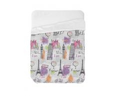 Stilia Microlina Lammfelldecke für den Winter, Modell Travel, 180 x 260 cm, für Bett mit 90 cm, Mehrfarbig