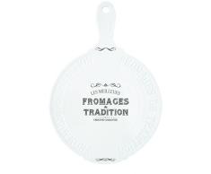 R2S 844dego Délices der Gourmet Käseplatte rund Keramik weiß 48 x 28 x 4 cm