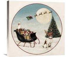 Global Galerie Merry Lil Schlitten Leinwandbild, 45,7 x 45,7 cm