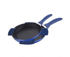 San Ignacio Blue & Marble Pfannen Set, Aluminium, Blau, 24 cm, 2 Stück