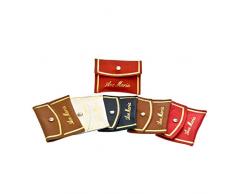 Adriatica Pelletteria Zeitschriftensammler aus Leder mit Zip-Flaschen, Sortiert