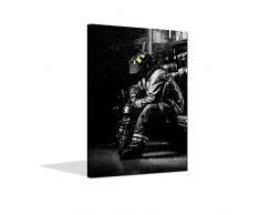 Sea Charm Inspirierende Art Wand erschöpft Feuerwehrmann Nach Rescue Hero Bild Leinwand Print Gemälde für Wohnzimmer Dekoration Feuerwehr Poster gespannt und gerahmt fertig Zum Aufhängen