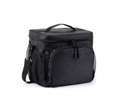 Isolierte Lunch-Box Tasche f40 C4tmp Weich Kühler mit Tasche, Schultergurt, Schwarz