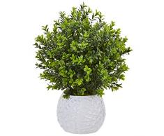 Nearly Natural Fast Natur, Buchsbaum Künstliche Pflanze in Vase, grün
