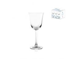 H&H 1185122 Set aus 6 Kandy-Glas Transparent Acqua Cl22 Weingläser Arredo