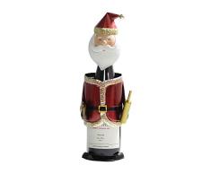 Made Easy Kit Weinregal Flaschenhalter Skulptur – Premium Einrichtung Home Statute Metall Tischdekoration Santa Wine Bottle Holder