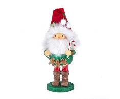 Kurt S. Adler 13.5-Inch Hollywood GNOME with Gingerbread Cookies and Candy Cane Nutcracker Nussknacker, Mehrfarbig