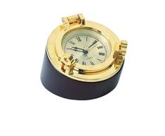 Nauticalia Bullauge Tischuhr, Messing