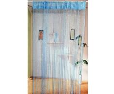 Deko-Fadenvorhang, 99,1 x 200,7 cm, Fransenpaneele, Raumteiler, Türen, Schränke, Wohnzimmer, Schlafzimmer, Fenster, Wand, ohne Perlen, dekorative Kristall-Vorhänge, 2 Packungen 39 inch x 79 inch weinrot