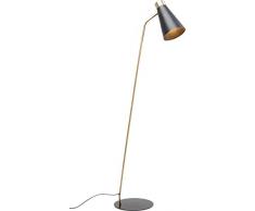 Kare Stehleuchte Richmond, Schwarz/Gold, One Size