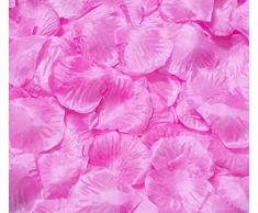 ewandastore 1000 pcs Stoff Seide künstliche Blume Rosenblätter Hochzeit Favor Brautschmuck Party Vase Dekoration Tisch Konfetti dunkelrosa