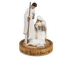 Lighthouse Christian Products Weihnachts-Figur A Savior is Born Winter, Kunstharz, 17,8 cm, Weiß