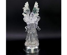 Eldnacele Weihnachtsengel mit Wasser-Glitzer, Farbwechsel-Engel-Licht für Tisch-Abwanderung Praying Angel