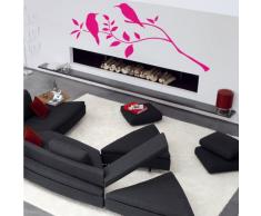 INDIGOS 4052166072861 Wandtattoo w436 Vögel Pflanze Wandaufkleber 120 x 85 cm, rosa