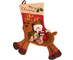 Fantastic Ryan Weihnachtsstrümpfe, 3D-Weihnachtsstrümpfe, Rentier, Schneemann, für Weihnachten, Party 2019, personalisierbar, mit Aufschrift Merry Christmas und Glocke, 55,9 cm Schneemann Rot