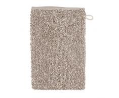 möve Brooklyn Waschhandschuh Melange 17 x 25 cm aus 85 % Baumwolle / 10 % Viskose aus Bambus-Zellstoff / 5 % Leinen, nature / cashmere