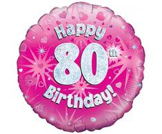 Rosa Alter 80 Runde Folienballon (nicht aufgeblasenen)