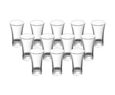 Gmark GM2026P Schnapsgläser, 0,6 ml, schwerer Boden, 4 Stück, glas, durchsichtig, 12er-Pack