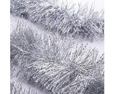 blitzlabs Weihnachtsgirlande Celebrate Holiday Lametta Dekorationen Silber