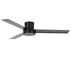 Bayside Lagoon CTC Deckenventilator, ABS Kunstoff Gehäuse und Flügel, Schwarz, 132 cm Durchmesser / 16 cm Höhe