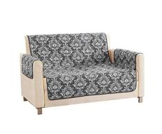 Quick Fit Aime Home Loveseat Bezug aus Mikrofaser, wendbar, wasserfest, Grau, Cover