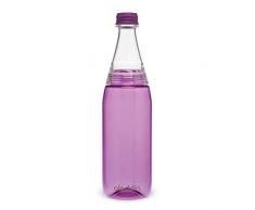 Aladdin Fresco Twist & Go Tritan-Trinkflasche, 0.7 Liter, Lila, Geeignet für Kohlensäure, Spülmaschinengeeignet, Durchsichtig, Wasserflasche für Sprudel