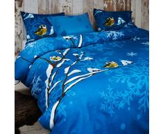 Famous Home Fashions Bettwäsche, Flanell, Vogel-Motiv, für große oder große Betten