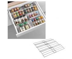 Metaltex Gewürzregal, Silber, 26x47x3cm