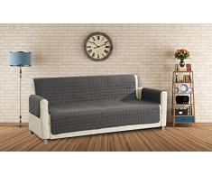 Quick Fit Fifi Home Sofabezug, wendbar, wasserdicht, Mikrofaser, Grau, Loveseat Cover