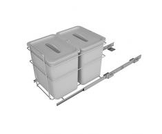 Sige Korb Mülleimer Mülltrennung, ausziehbar, Grau, 400 mm