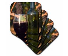 3dRose CST 93796 _ 2 Pinot Noir Wein, Sherwood Bereich, oregon-us38 jmi0804-janis miglavs-Soft Untersetzer, Set von 8