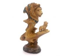 StealStreet ss-ug-mmd-166, 24,1 cm Lion & Cub in der Wild Faux Holz Büste Szene Figur