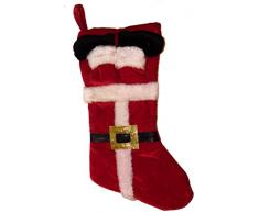 Holiday Time Weihnachtsbeine aus Velours und Plüsch, mit schwarzem Gürtel, gefüllt in oder kopfüber in Weihnachtsstrumpf