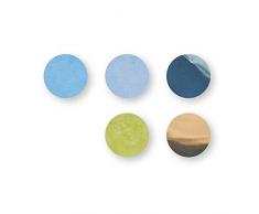 Rayher 87101000 Konfetti, Ø 2cm, 30g, gold/blau/grün, Seidenpapier, Dekoration für Geburtstag und Hochzeit, Füllung für Bubble Ballons