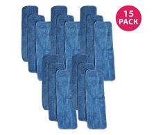 15 Bona Holzfußboden Micro Faser Reinigung Pad passend für Bona Hartholz Bodenwischer, 15 in Mohawk, Bona, orange Glow und ecolabs, Shaw, Bruce, quietscht, Mercier, KAHRS und M & Y, Teil # ax0003053, entworfen und hergestellt von Crucial Vacuum