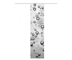 Home Fashion Schiebevorhang Dekostoff Digitaldruck Bubbles, Polyester, Grau, 245 x 60 cm