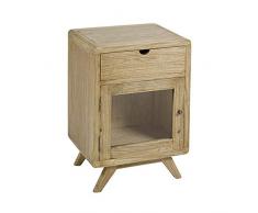 BigBuy Home Nachttisch aus Mindiholz Playwood (45 x 35 x 65 cm), mehrfarbig, Einheitsgröße