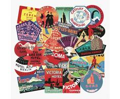 Laptop-Aufkleber, coole Aufkleber für Wasserflasche Hydro Flask Skateboard Reise-Hotel-Aufkleber, 56 Stück.