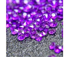 liying 4,5 mm Acryl Farbe Faux Diamant Rund Kristalle Treasure Gems für Tisch Scatter, Vase, Tütenfüller, Arts & Crafts, Hochzeit Dekoration (2000 pcs) violett