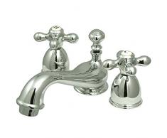 Nuvo Elements of Design es3951ax Chicago Spültischmischbatterie 10,2 cm zu 20,3 cm Mini breitgefächert WC Wasserhahn mit Messing Pop-Up, 4-1/5,1 cm poliert Chrom