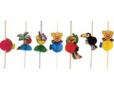 Garcia de Pou 100 Einheit Flexible Trinkhalme Tropicana in Box, Polypropylen, Sortiert, 30 x 30 x 23 cm