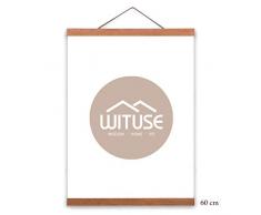 WITUSE magnetisch Poster Kleiderbügel magnetisch Poster Rahmen Holz Leinwand Rahmen Holz Art Poster 24 Teak Wood