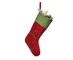 Gift Craft Weihnachtsstrumpf mit Hundemotiv, 51 cm, Rot/Grün